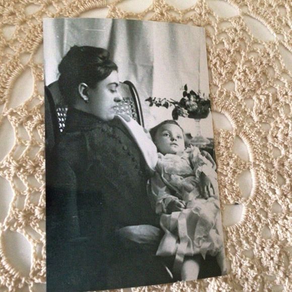 Post Mortem Death Photo Reprint Victorian Era Mother & Child - Picture 5 of 8